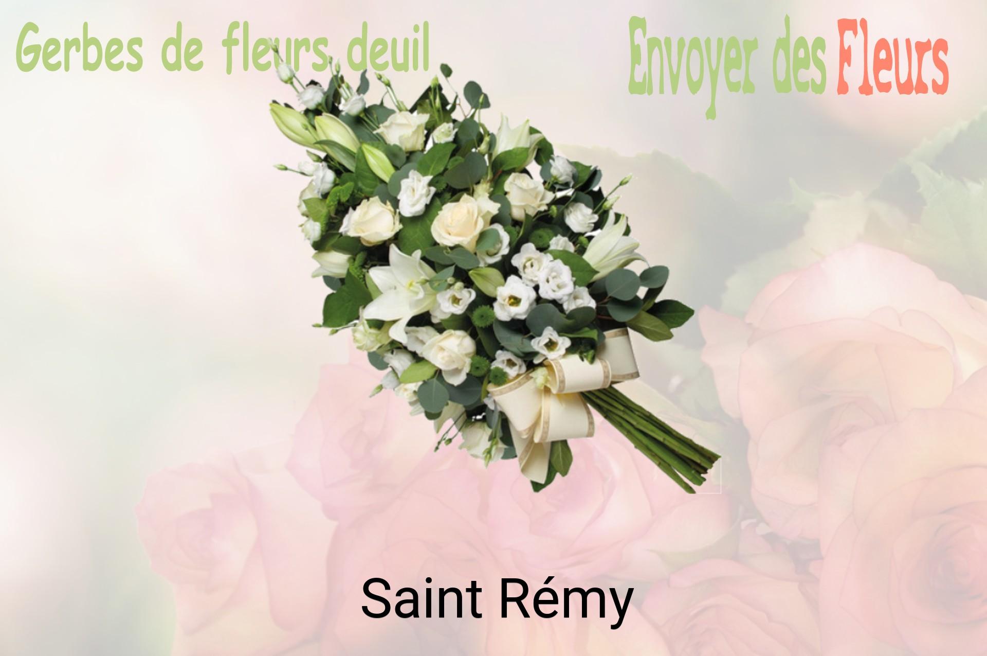 Gerbe de fleurs de deuil livrée à Saint-Rémy